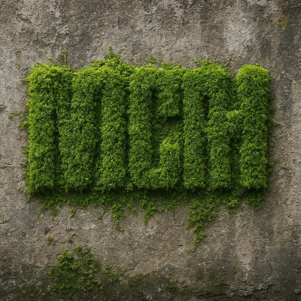 Jak stworzyć zielony mechowy napis na murze