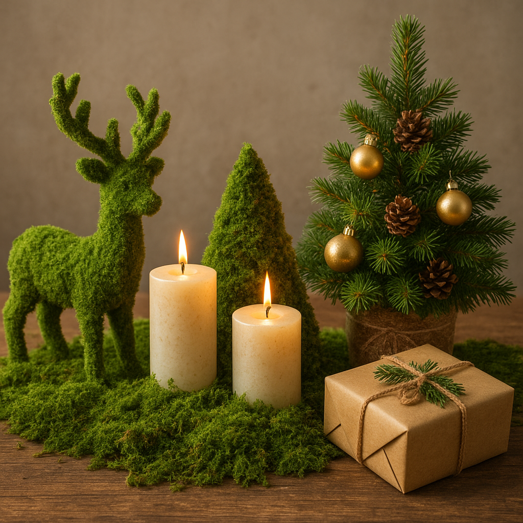 Jak wykorzystać mech w świątecznych dekoracjach