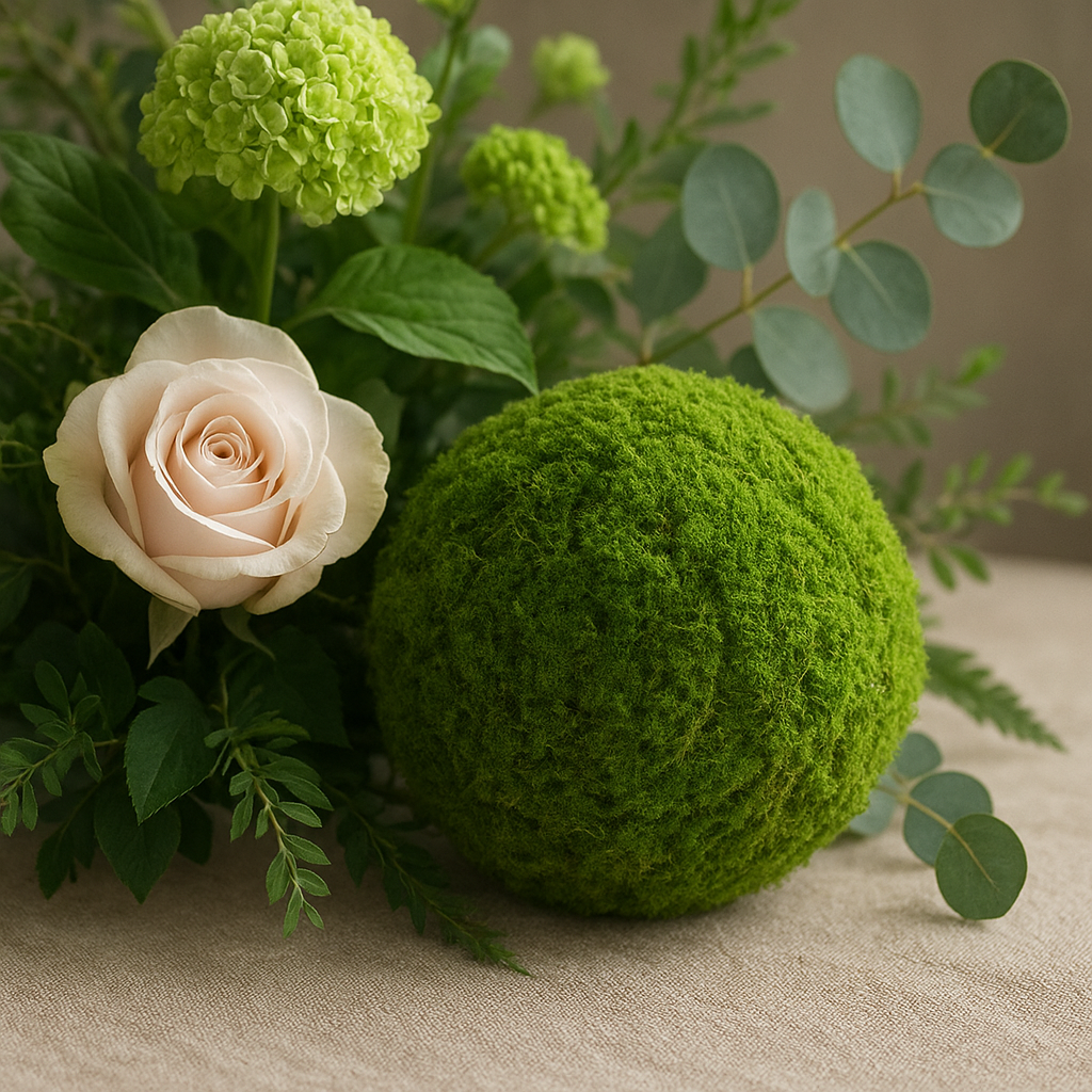 Mech jako materiał dekoracyjny w florystyce