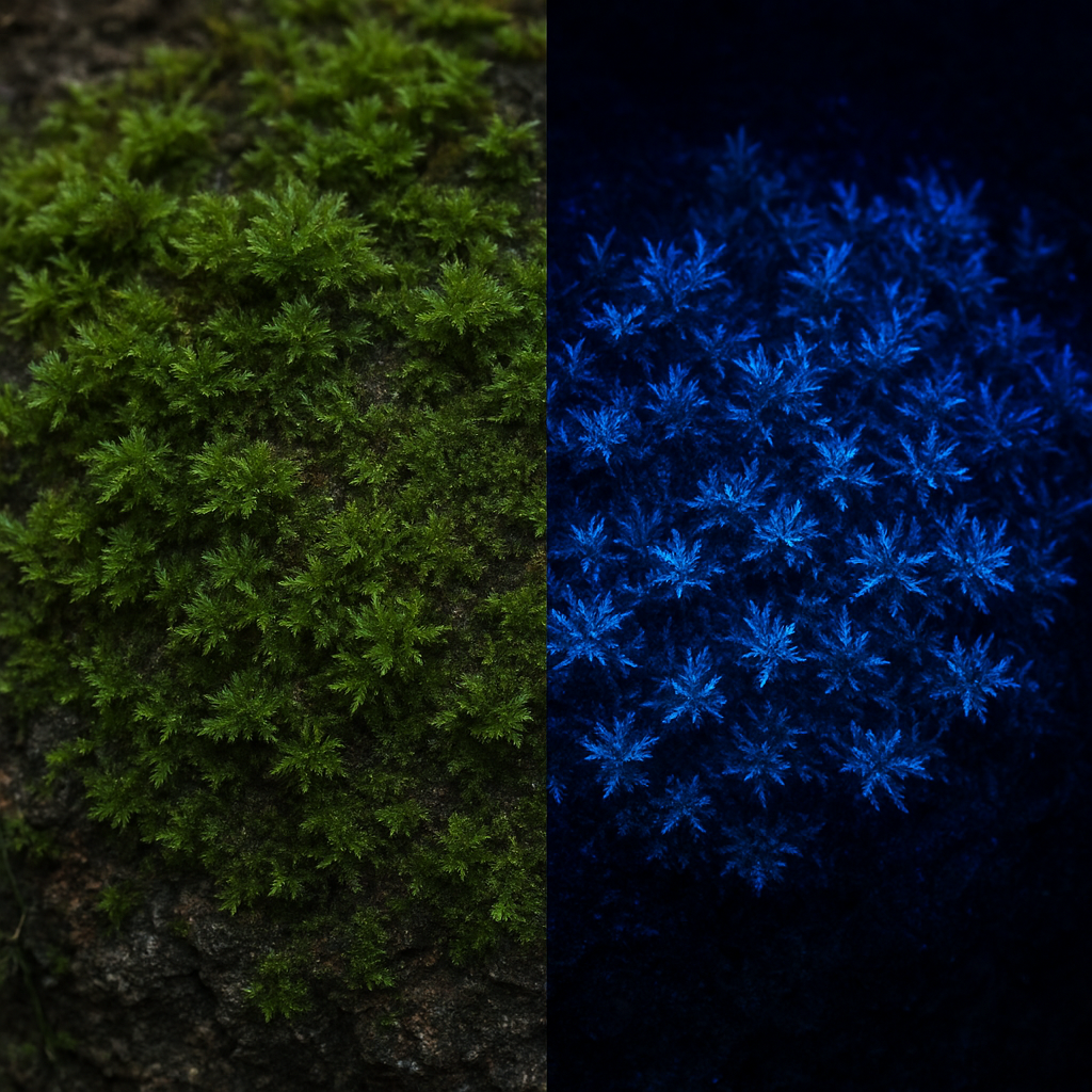 Jak mech reaguje na światło UV