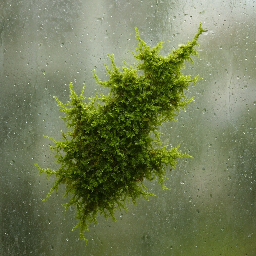Czy mech może rosnąć na szkle