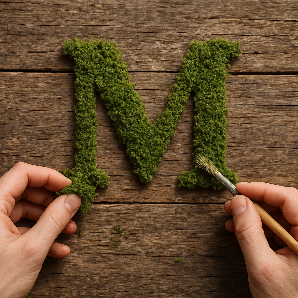 Jak wykonać mechowy napis na drewnie