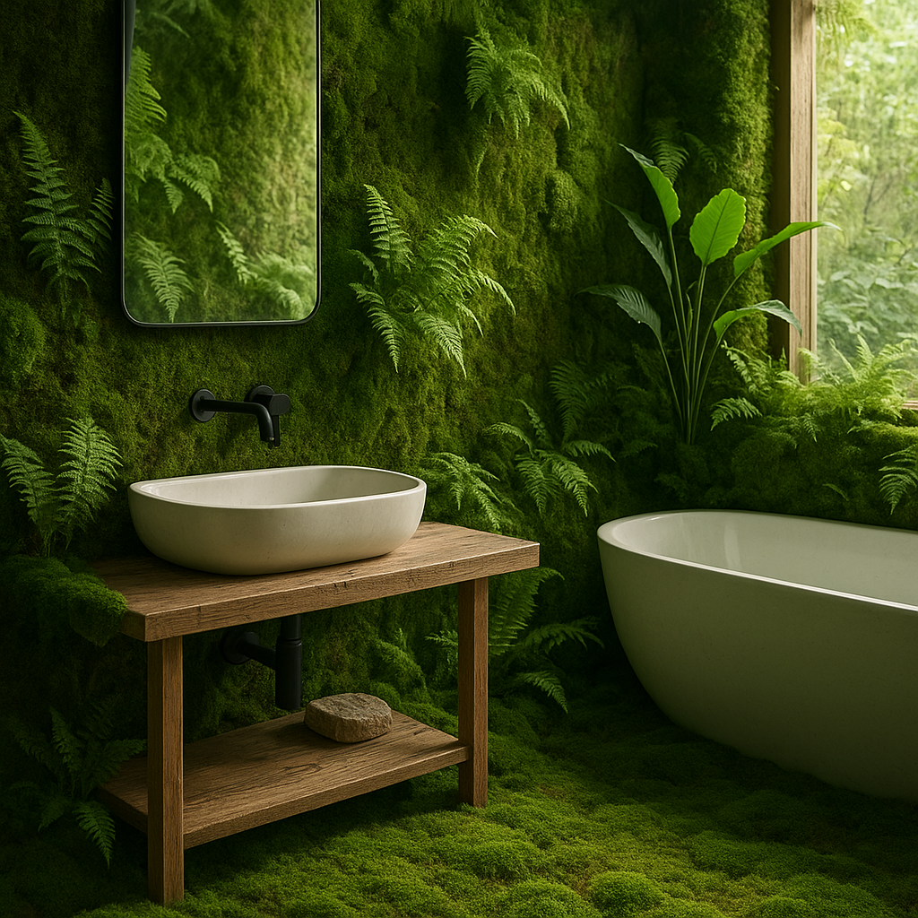 Mech w łazience – naturalny wystrój i mikroklimat